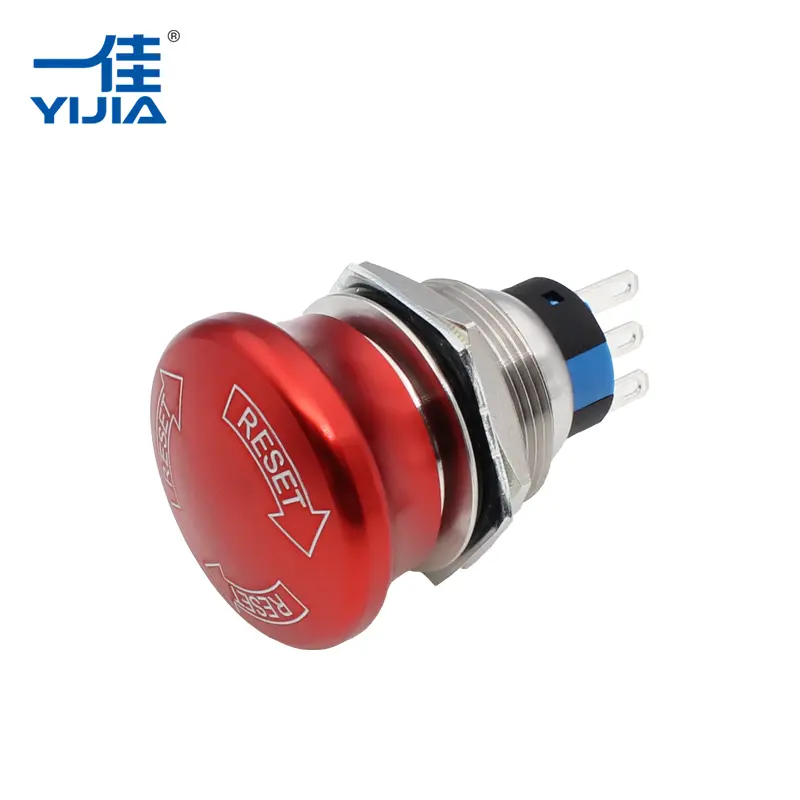 O que torna o botão de emergência vermelho Yijia ideal para sistemas de controle de segurança industrial?